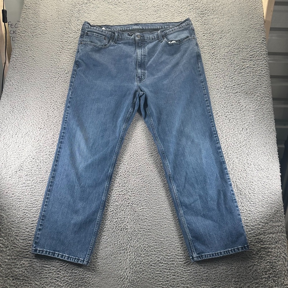 Levi's 559 Jeans Mens 42x31 Blue Cotton Denim Straight Workwear Faded Stretch